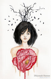 Illustration for Book Review ('Vegetarian' by Han Kang)