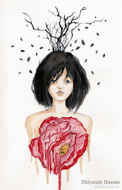 Illustration for Book Review ('Vegetarian' by Han Kang)